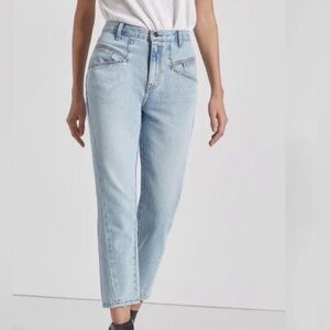 Current Elliott Jeans Women 28 Light Blue Helix Cropped High Waist Wentworth